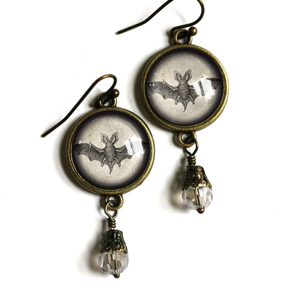 Victorian Bat Earrings